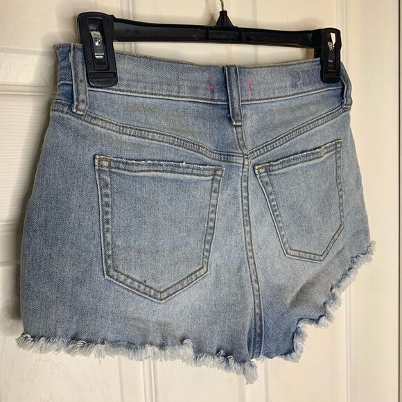 PINK Victoria’s Secret Jean Shorts Raw Hem Size 2 - Picture 3 of 9
